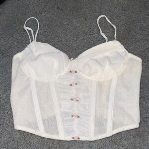 Cotton Candy White Lace Top